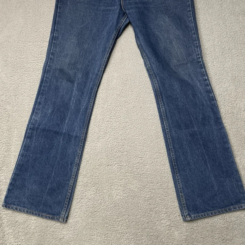 Vintage 90s Levis Jeans Mens 36x34 Blue Denim 517 Boot Cut Orange Tab Made M USA